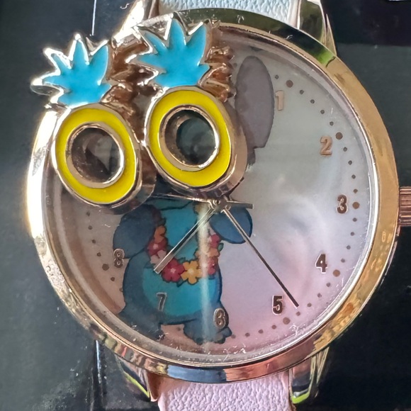 Disney Stitch Pink Watch with blue& yellow highlights! Super fun/practical too🍍 - Picture 2 of 5